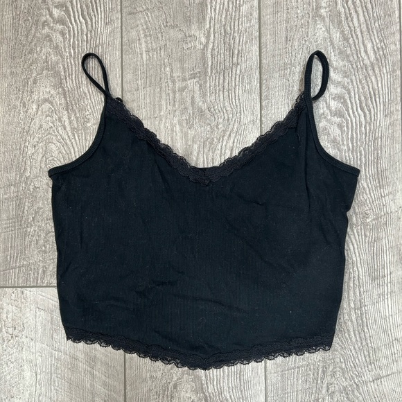 Hollister Tops - Hollister Black Lace Trim Tank